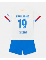 Barcelona Vitor Roque #19 Venkovní dres pro děti 2023-24 Krátký Rukáv (+ trenýrky)